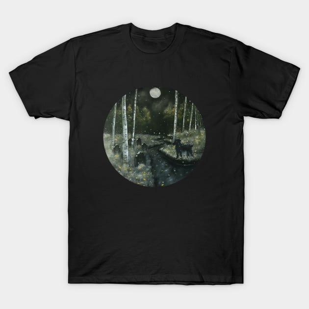 Midnight on Christmas T-Shirt by Wallflower Ghost